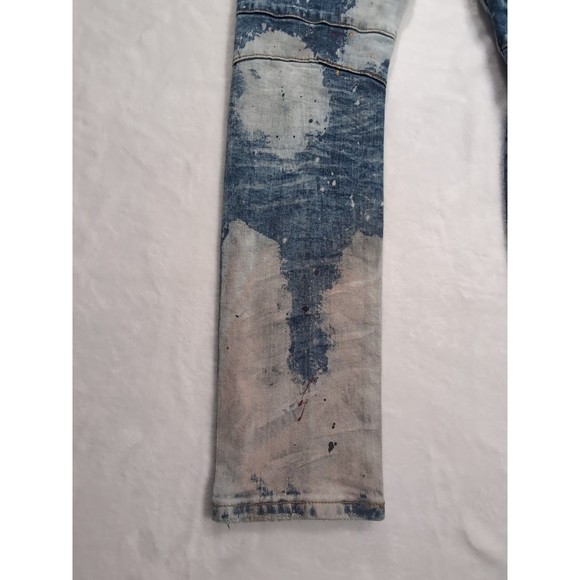 Embellish Jeans Men Tag 32 X 31 Rip Repair Patchwork Distressed Paint Tapered - Picture 14 of 16